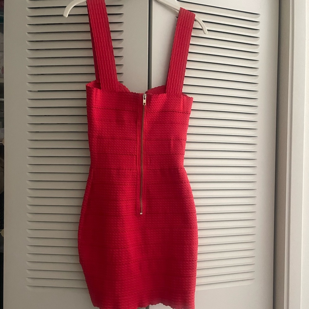 New Look Red Bandage Dress - Picture 3 of 9